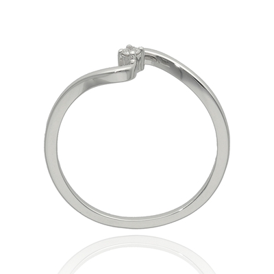 Fehér arany gyűrű 49-es méret (B45415)